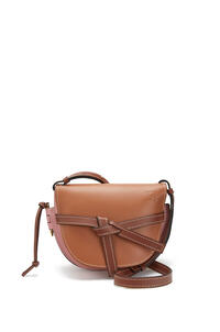 LOEWE Small Gate bag in soft calfskin Tan/Medium Pink pdp_rd