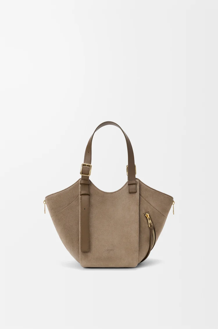 LOEWE Sac Hammock Flip en cuir velours Bosquet