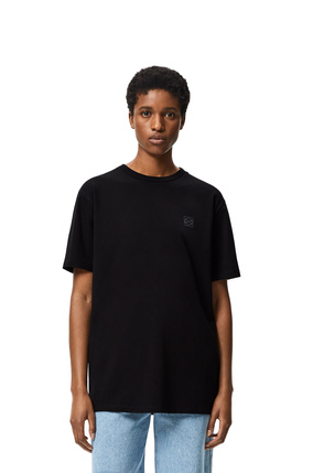 LOEWE Camiseta en algodón con Anagrama bordado Negro plp_rd