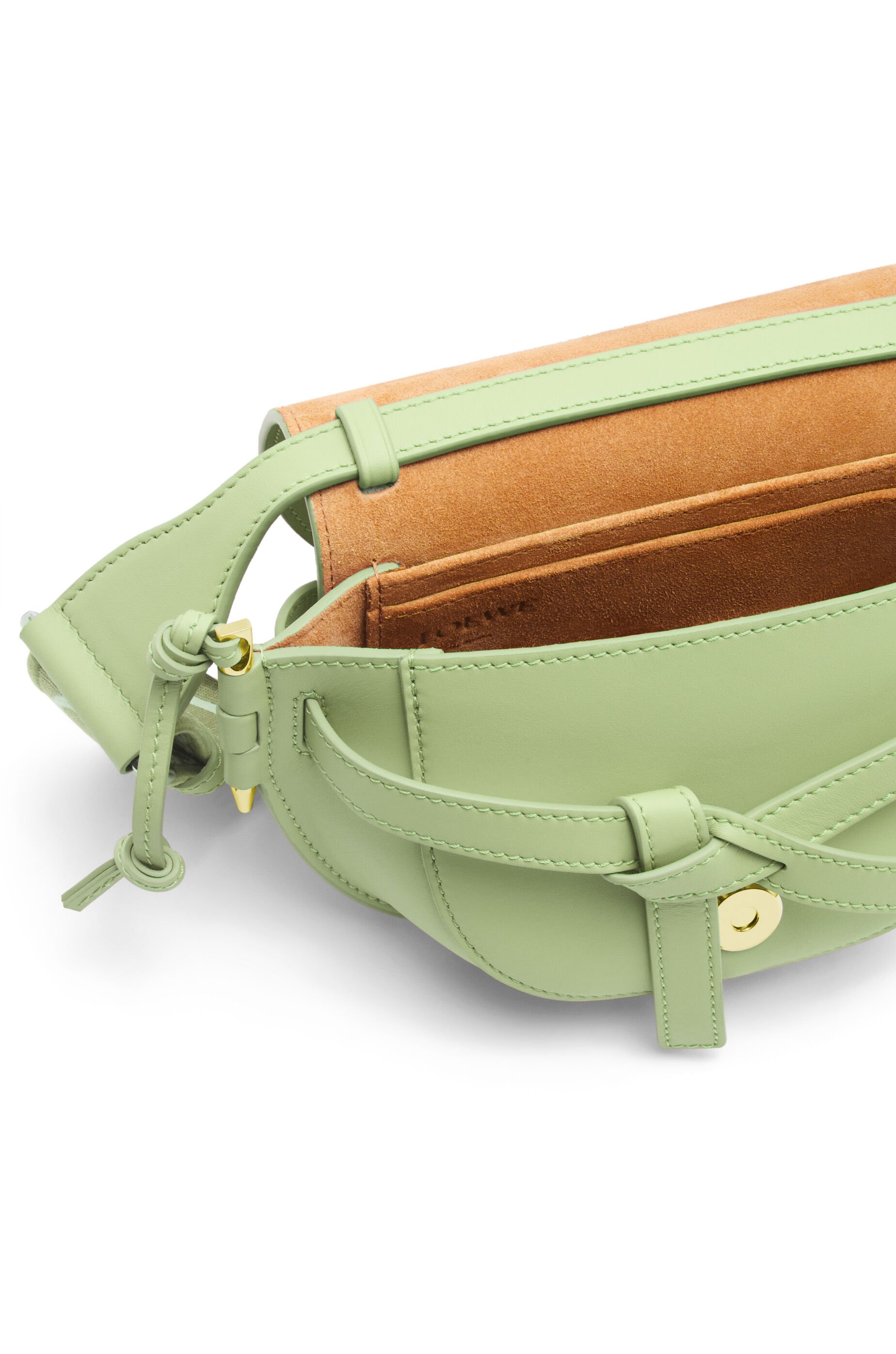 Bolso Gate Dual mini en jacquard y piel de ternera Light Pale Green LOEWE