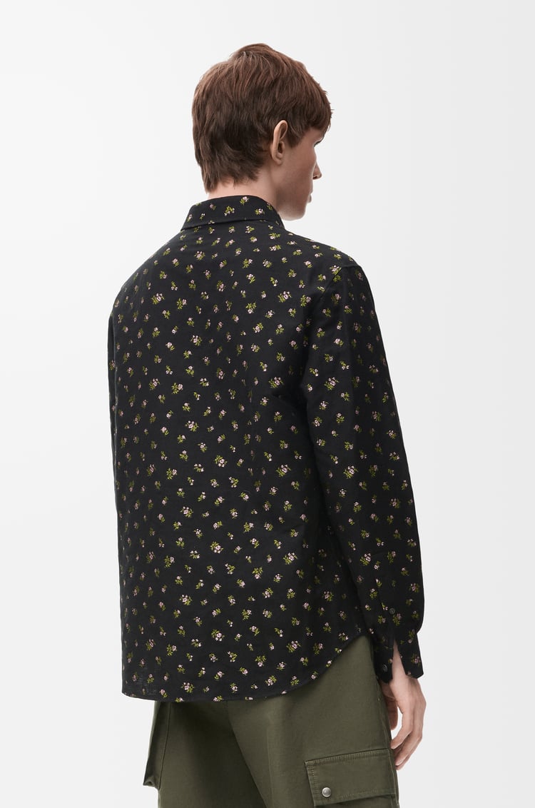 LOEWE Shirt in cotton blend Black/Pink/Green