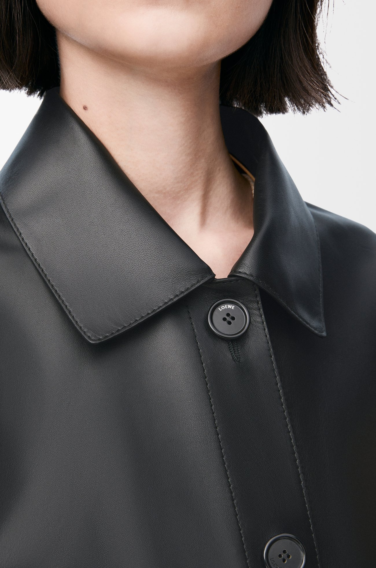 LOEWE Turn-up jacket in nappa lambskin Black
