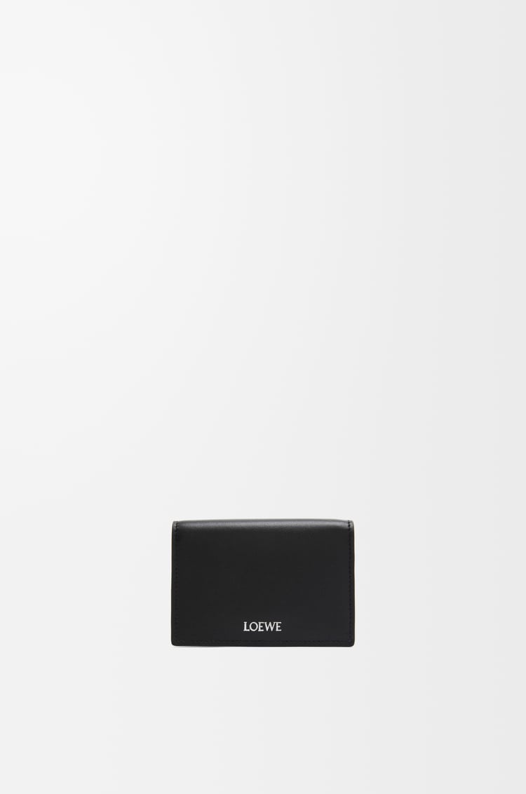 LOEWE Slim bifold cardholder in shiny nappa calfskin Black/Dark Khaki
