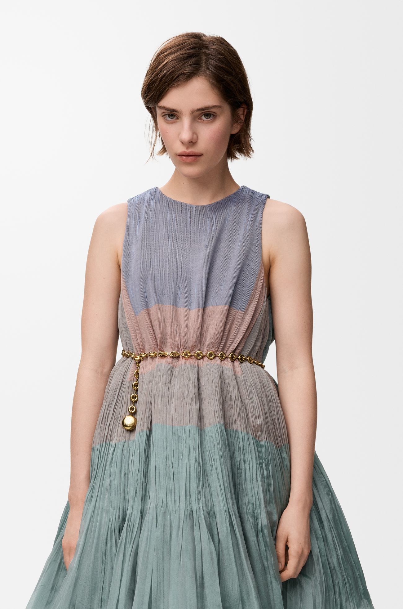 LOEWE Cinturón de cadena con eslabones circulares en latón Dorado