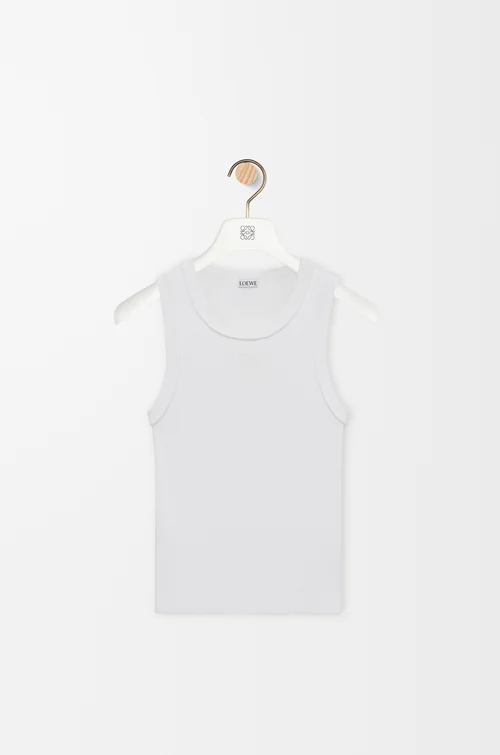 LOEWE Débardeur Anagram en viscose stretch Blanc