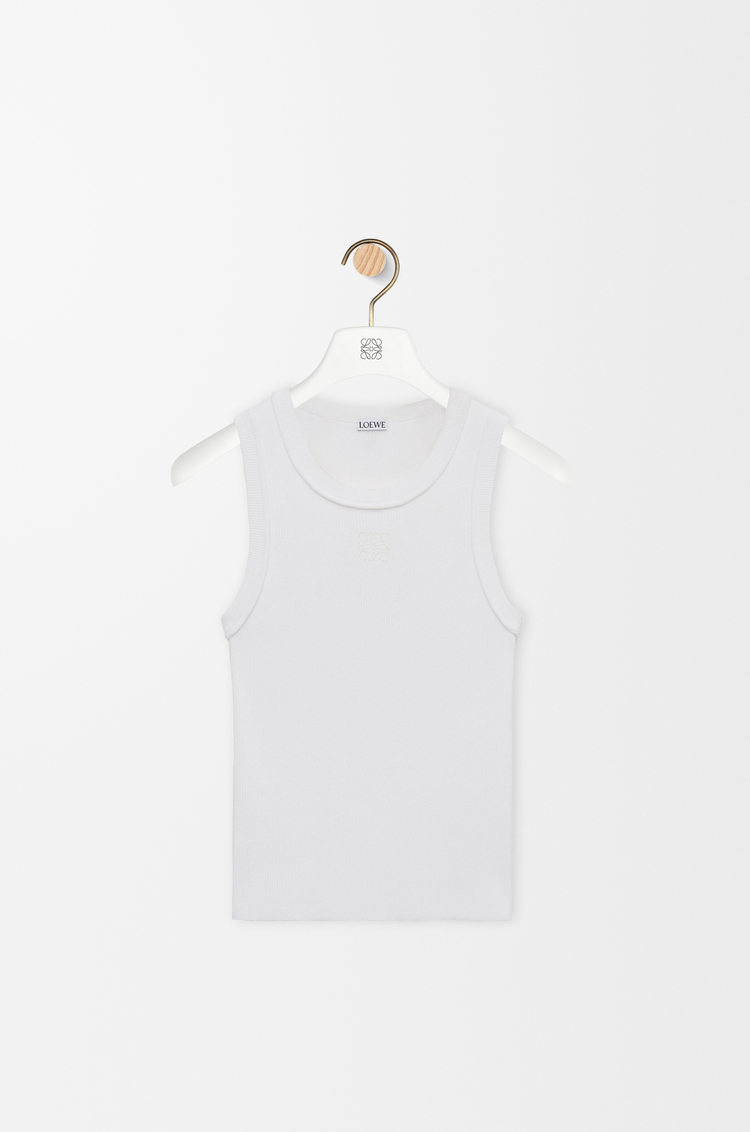 LOEWE Débardeur Anagram en viscose stretch Blanc