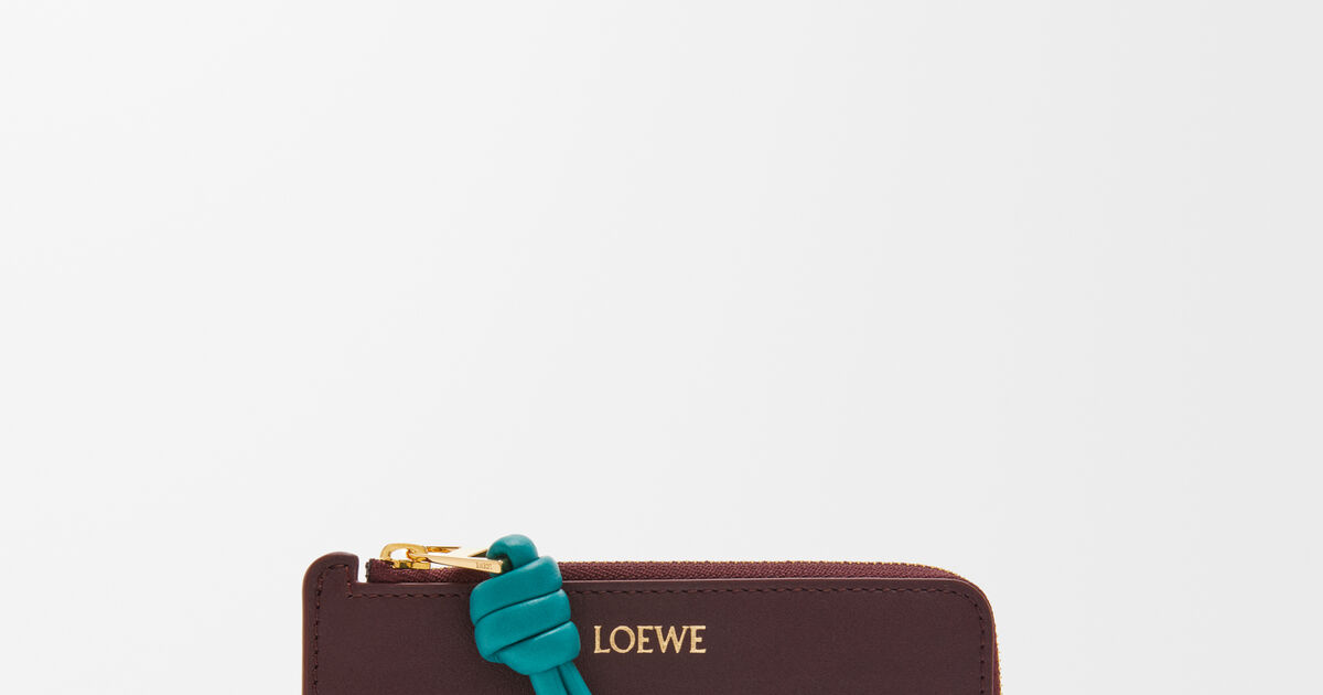 ノット コインカードホルダー（シャイニーナパカーフ） レッド - LOEWE