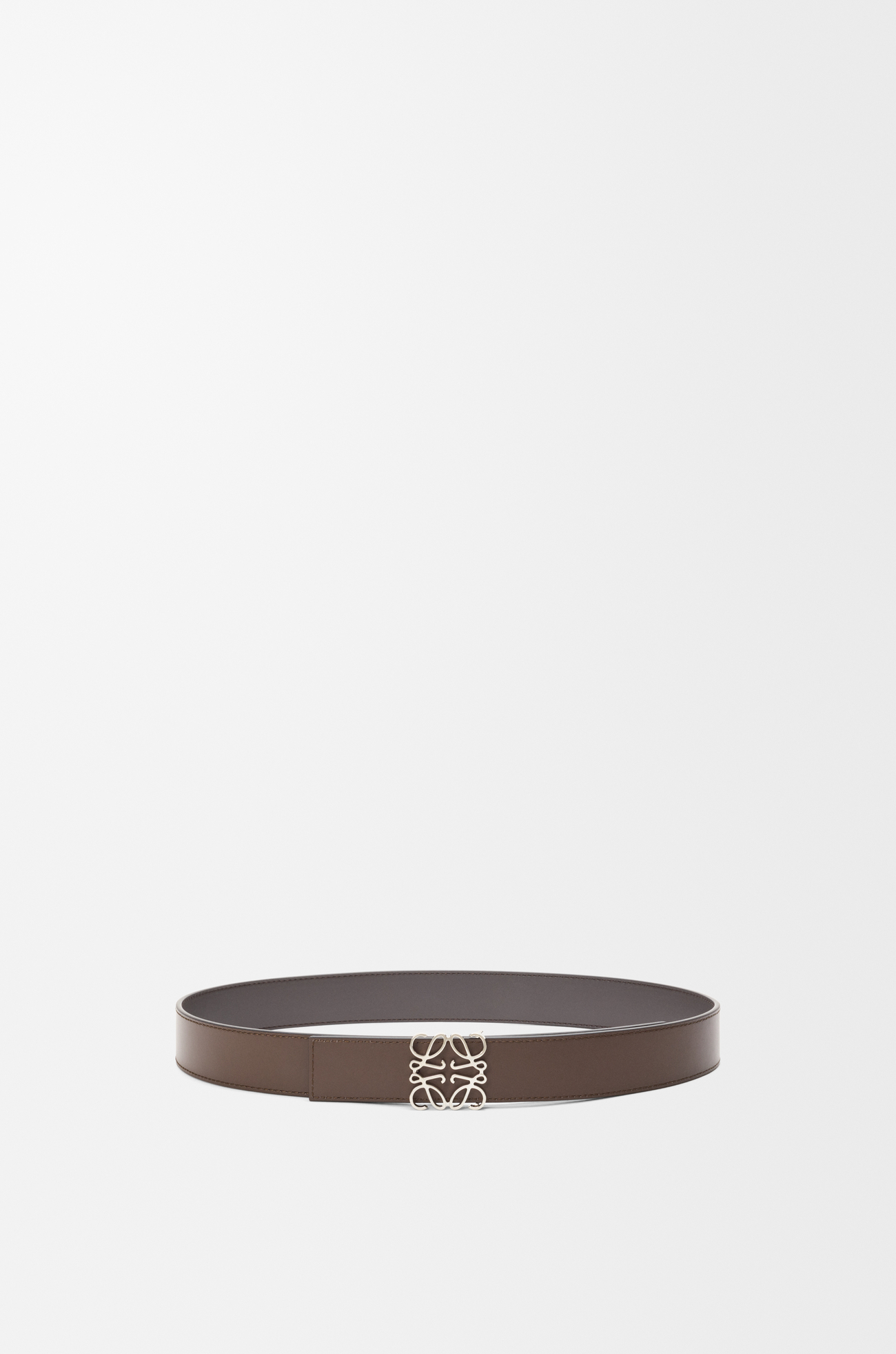 LOEWE リバーシブル アナグラム ベルト（スムースカーフ） ダークグレー/ダークシガー/パラジウム