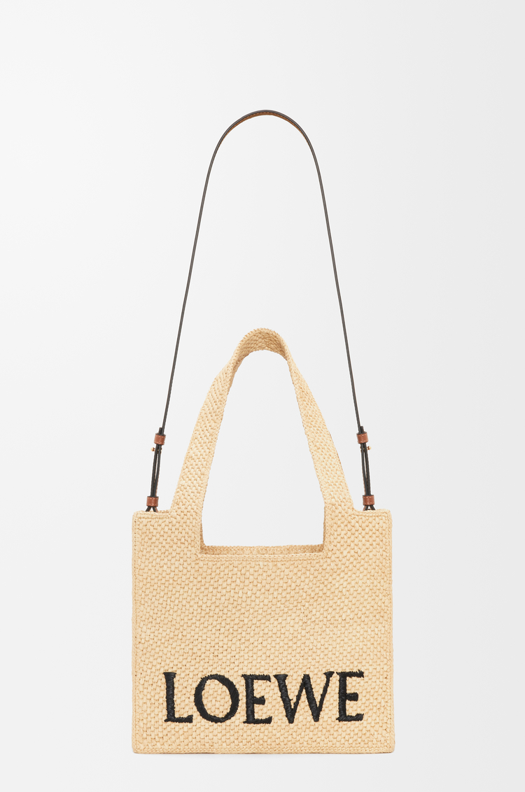 LOEWE 酒椰纖維中型 LOEWE Font 托特包 自然色