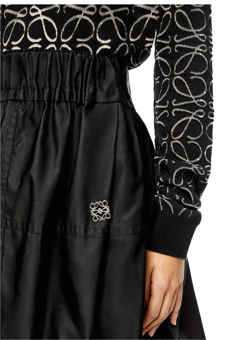 LOEWE 絲質與聚酯纖維混紡泡泡裙 黑色 pdp_rd
