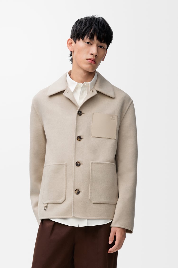 LOEWE ワークウェア ジャケット（ウール&カシミヤ） ライトベージュメランジェ