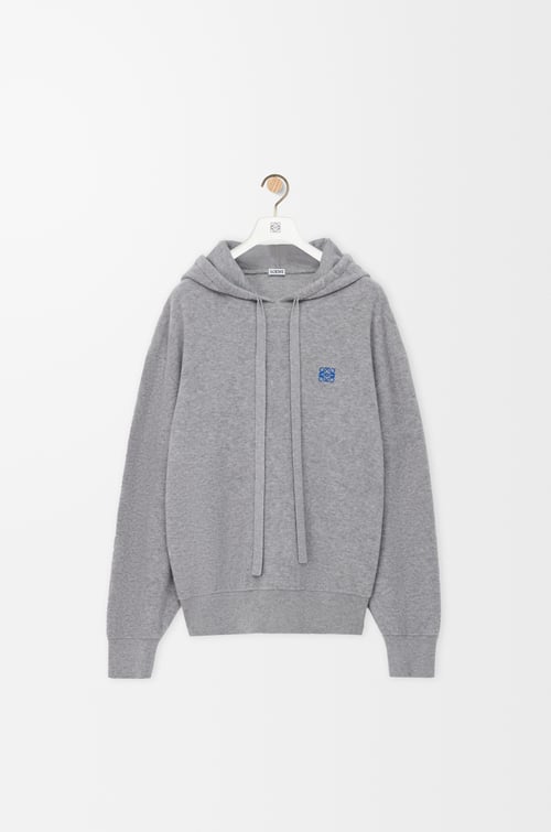 LOEWE Felpa con cappuccio in lana Grigio Chiaro Melange
