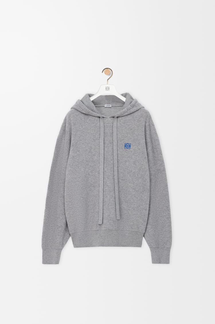 LOEWE Felpa con cappuccio in lana Grigio Chiaro Melange