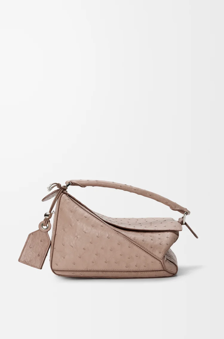 LOEWE 스몰 페더라이트 퍼즐 백 - 오스트리치 토프