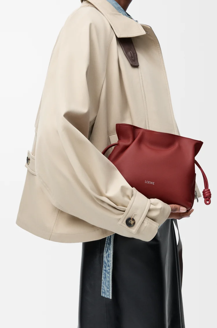 LOEWE フラメンコクラッチ ミニ（ナパカーフ） バーントレッド