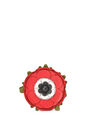 LOEWE Pansy stud flower in classic calfskin Primary Red pdp_rd