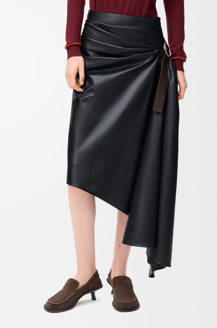 LOEWE 벨트 스커트 - 나파 램스킨 블랙