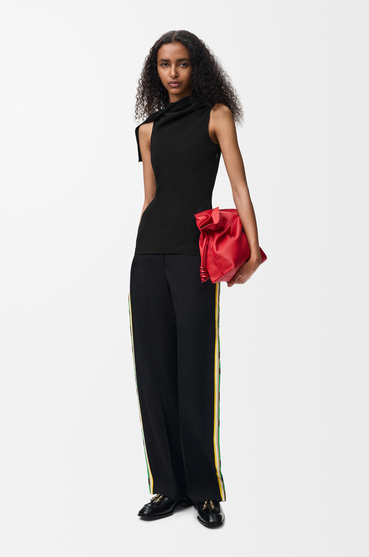 LOEWE Top in viscosa stretch Nero