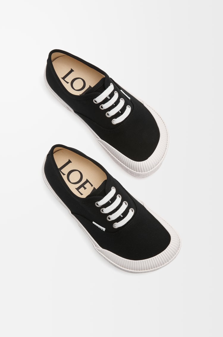LOEWE テラバルカ レースアップスニーカー（キャンバス） ブラック