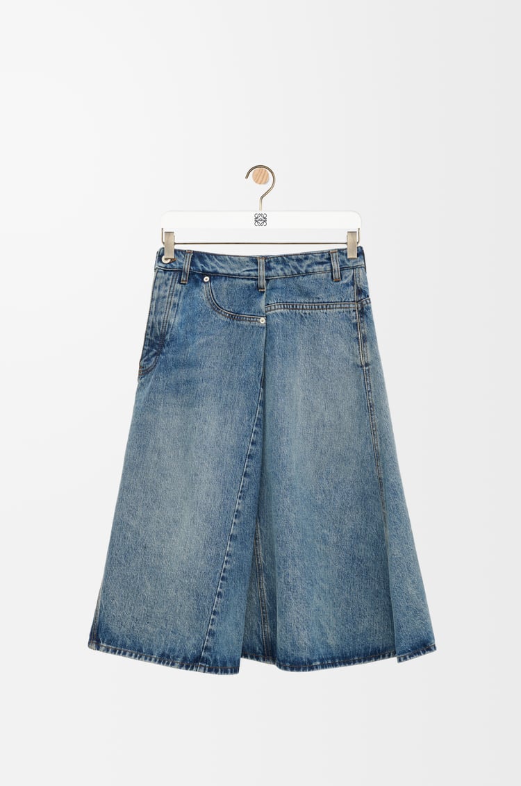 LOEWE Falda deconstruida en denim Denim