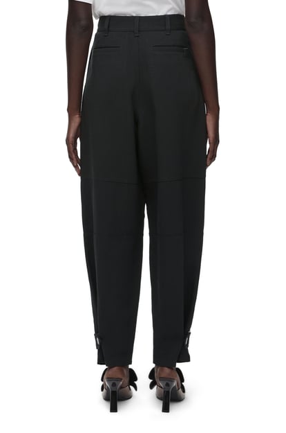 LOEWE Cargo trousers in viscose and linen Black plp_rd