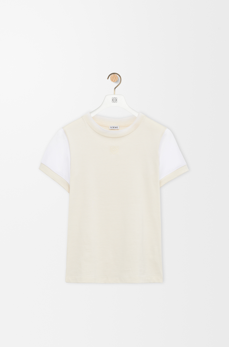 LOEWE 小廓形棉质混纺 T 恤 香草色
