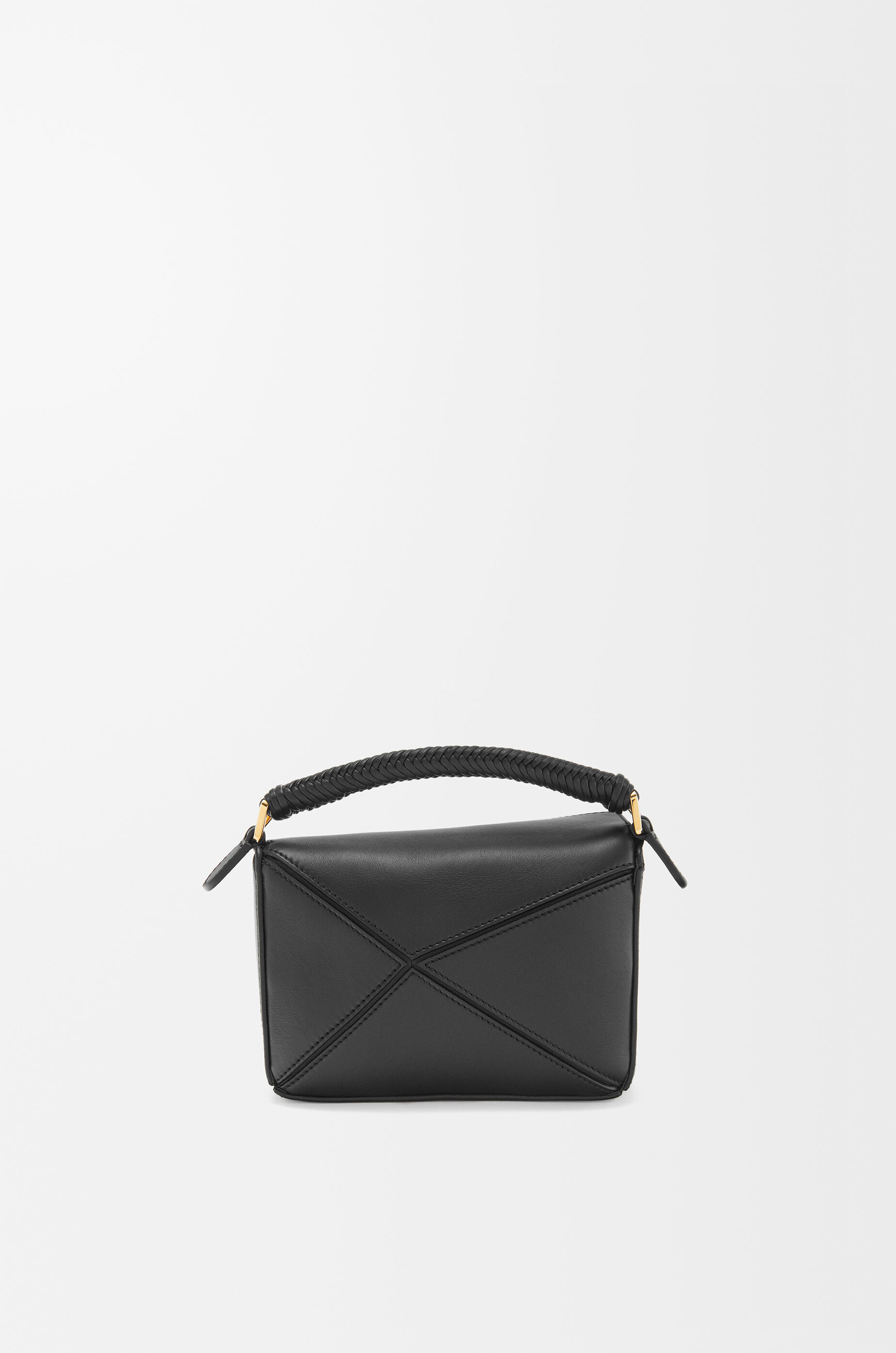 パズルバッグ ミニ（スムースカーフ） ブラック - LOEWE