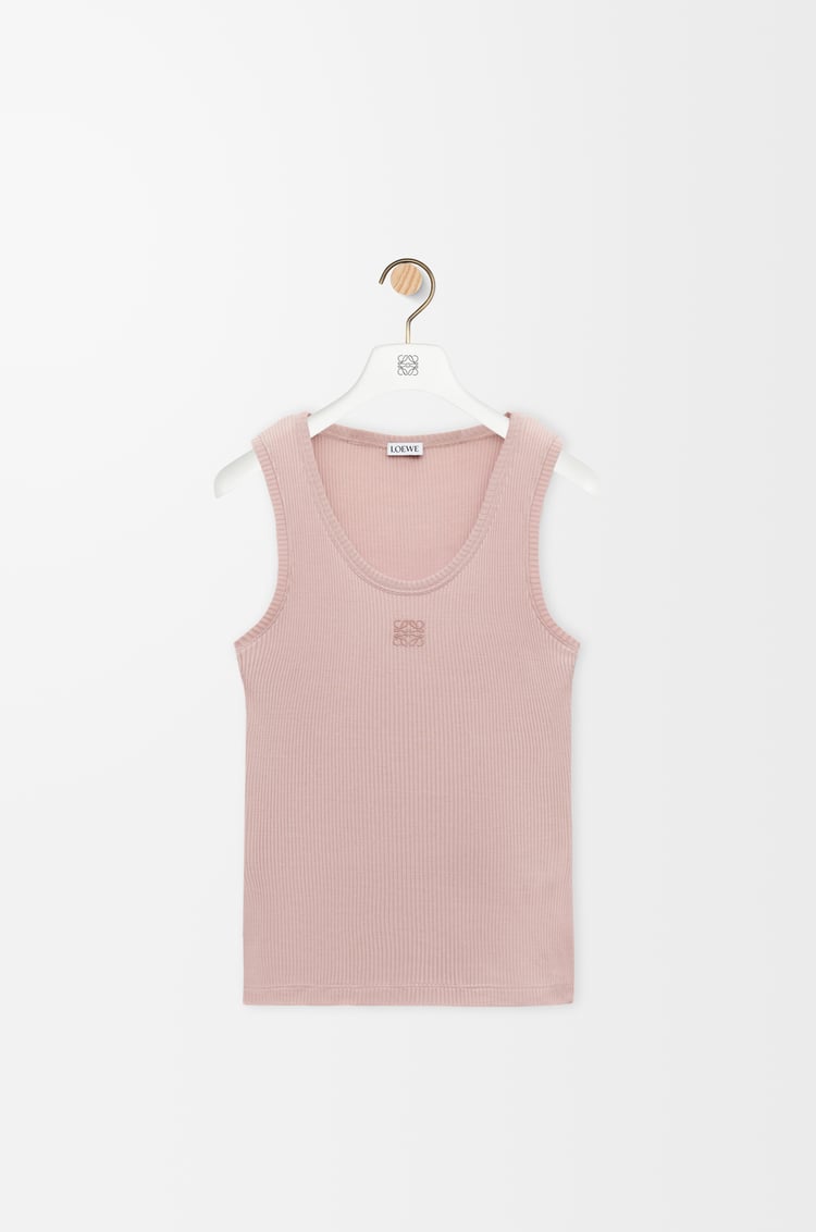 LOEWE Anagram tank top in silk Light Pink