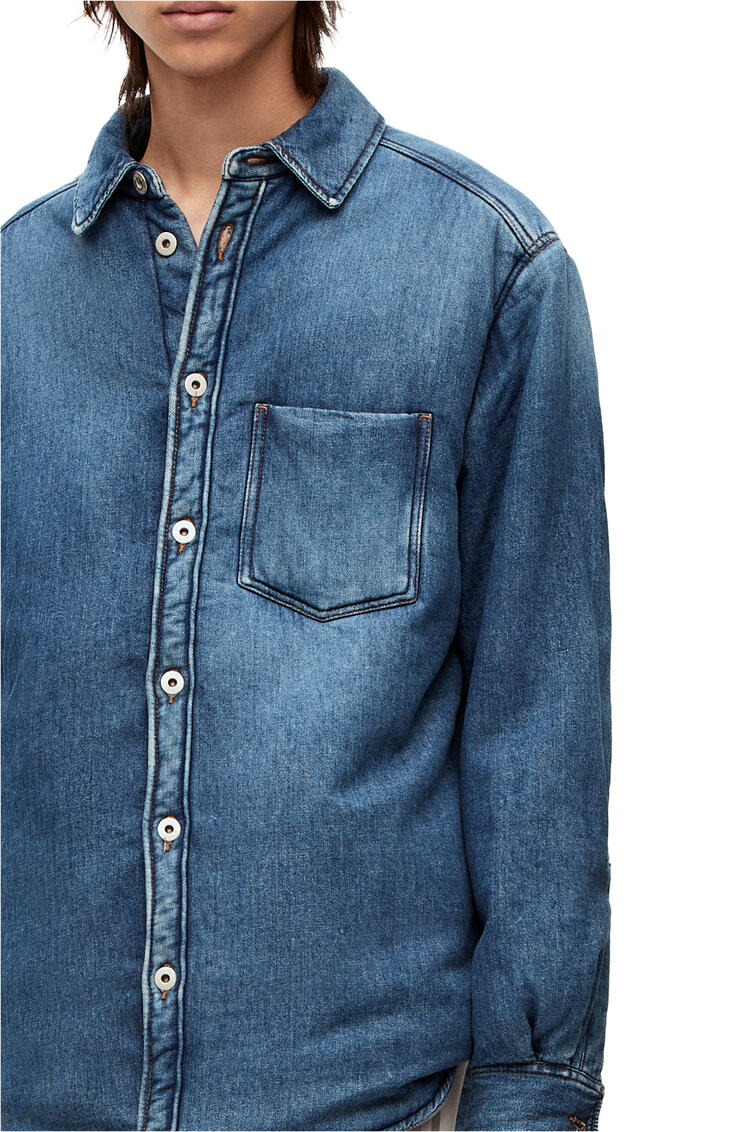 LOEWE Puffer shirt in denim Indigo Blue