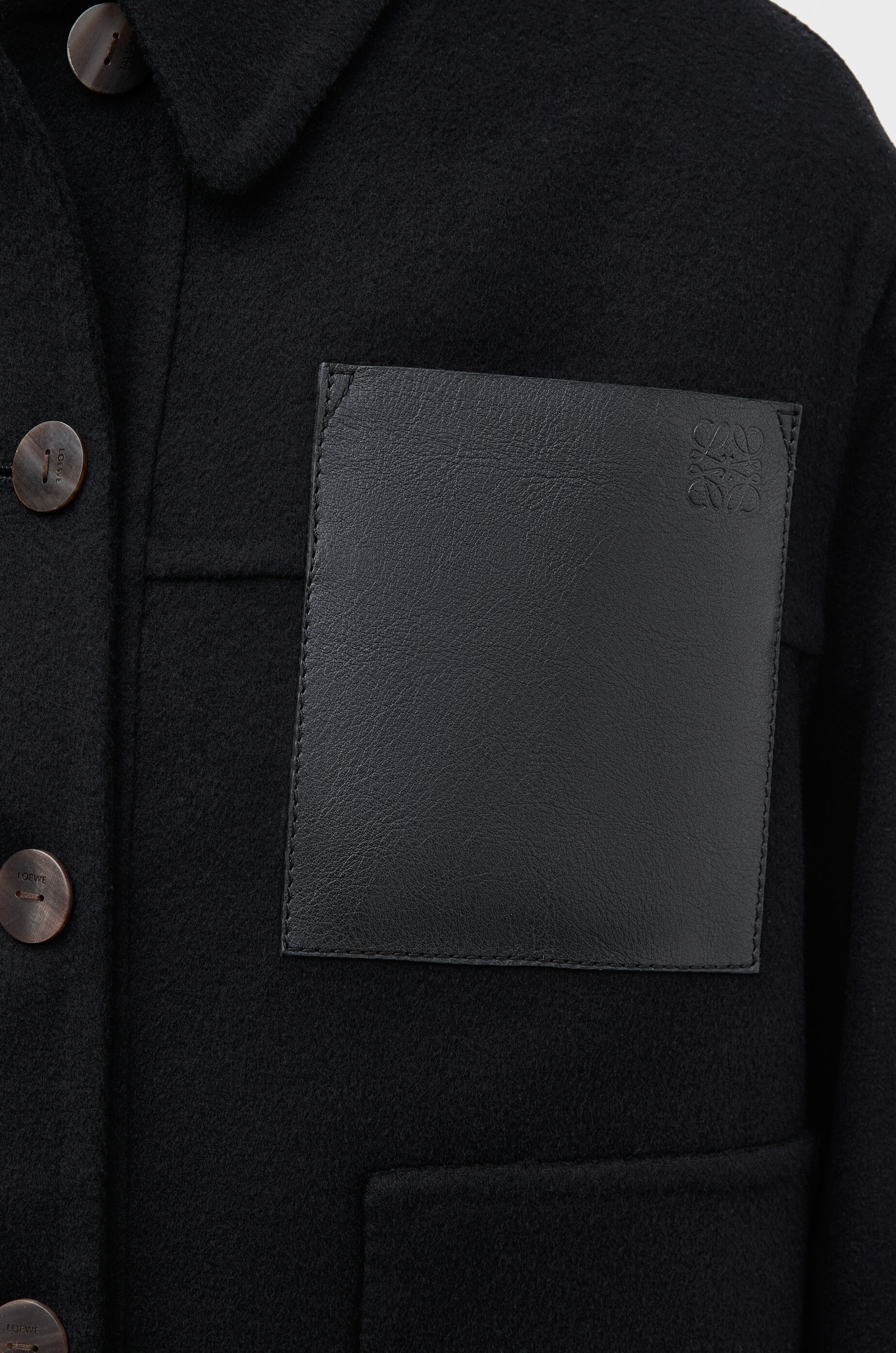 Workwear jacket in wool and cashmere Black - LOEWE