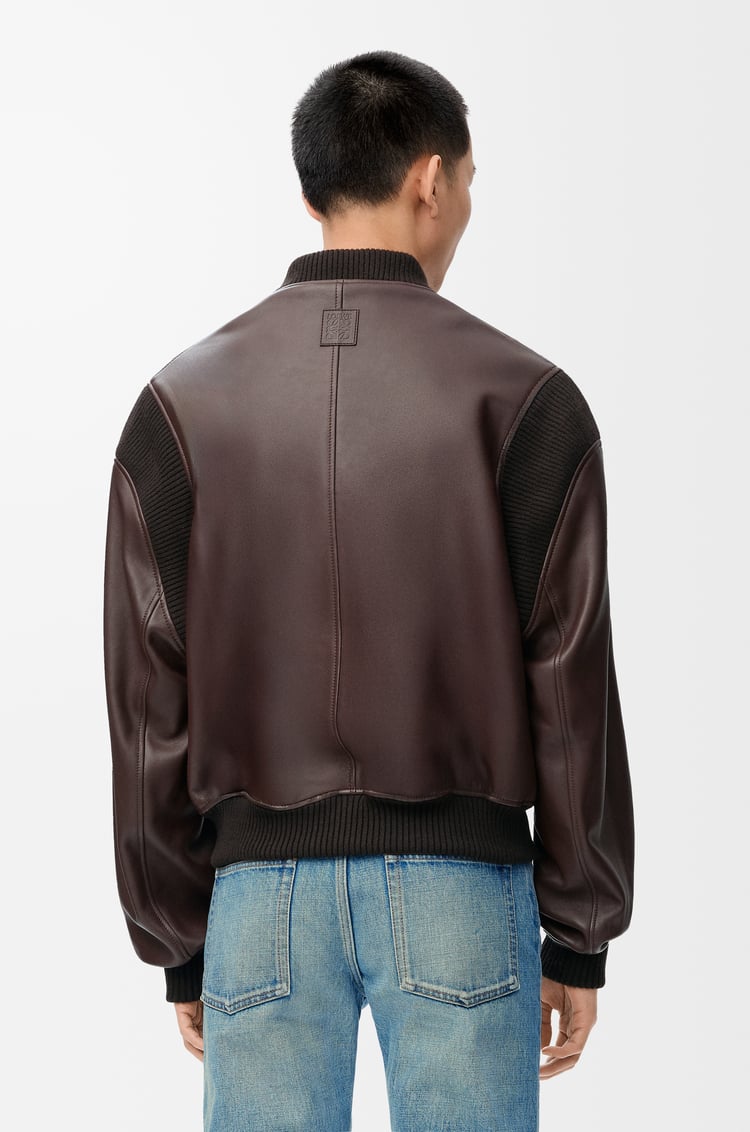 LOEWE Chaqueta bomber en piel napa de cordero Marrón Chocolate