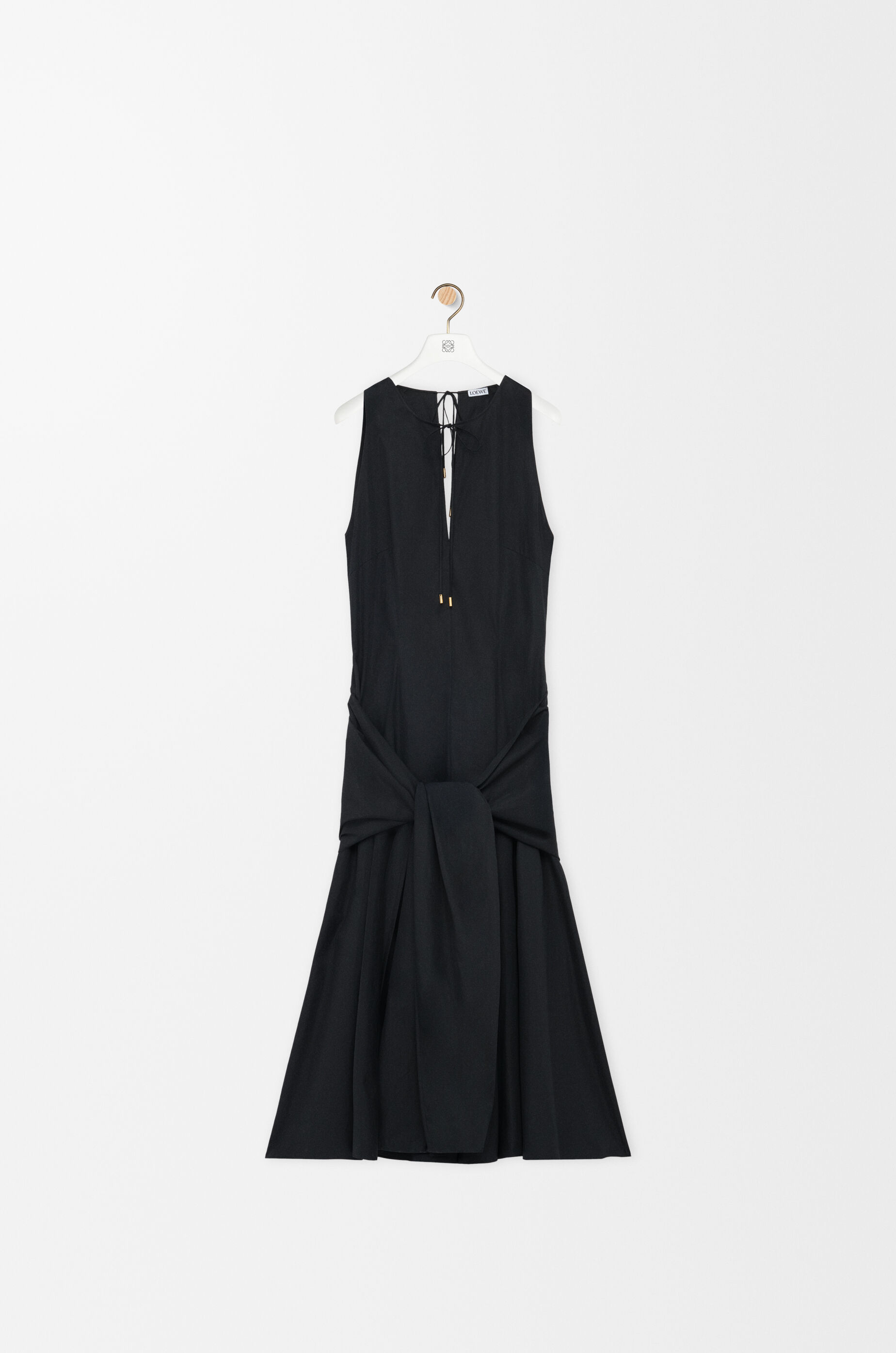 Wrap dress in cotton Black - LOEWE