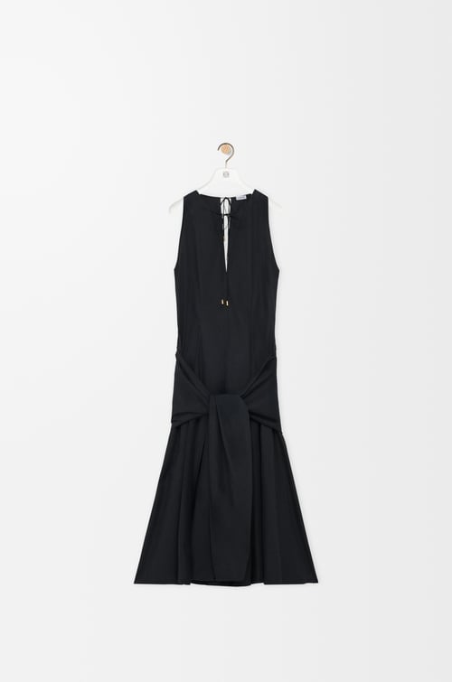 LOEWE Wrap dress in cotton Black