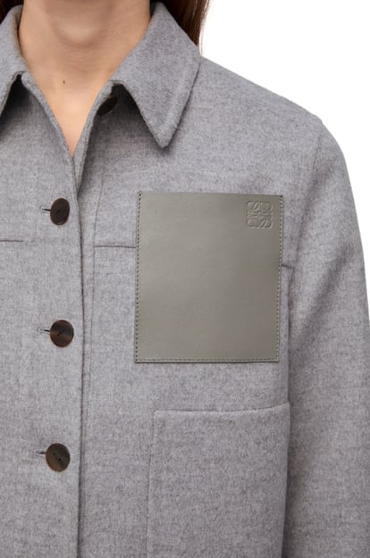 LOEWE Workwear jacket in wool and cashmere 混灰色 plp_rd
