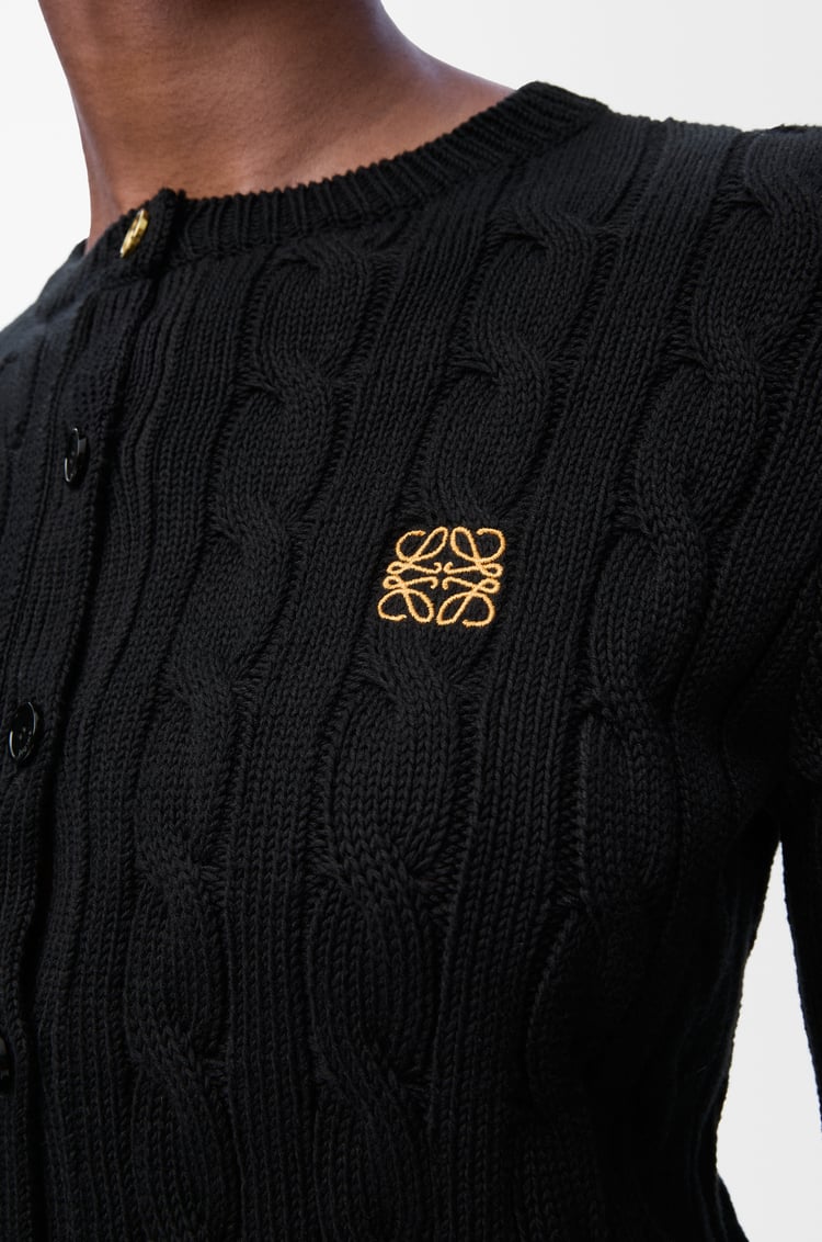 LOEWE Cardigan in cotton 黑色