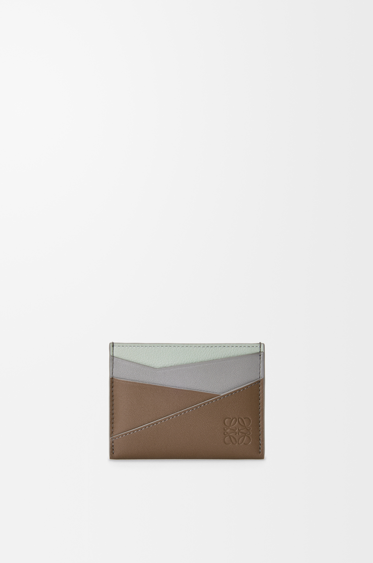 LOEWE Puzzle plain cardholder in classic calfskin Winter Brown/Ash Grey