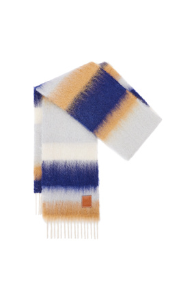 LOEWE Stripe scarf in mohair Navy Blue/Multicolor plp_rd
