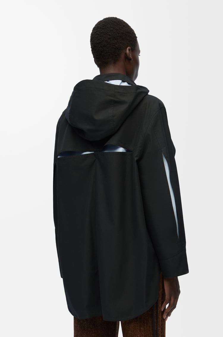 LOEWE Hooded parka in cotton Black