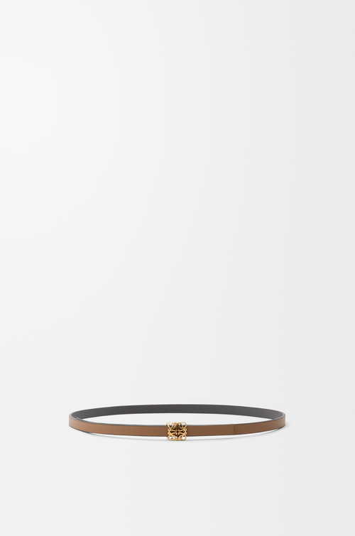 LOEWE Reversible Anagram Bombé belt in smooth calfskin Mocha/Slate