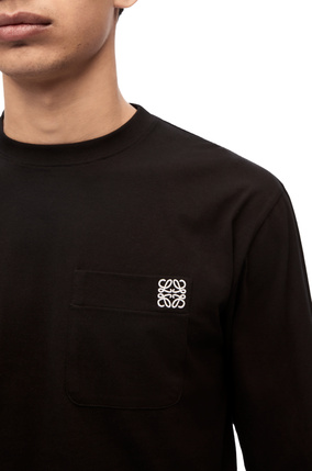 LOEWE Camiseta Anagram de manga larga en algodón Negro