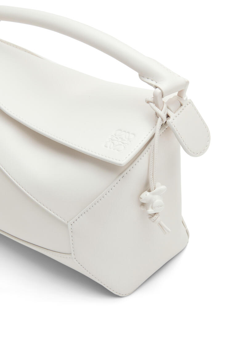 LOEWE Small Puzzle Edge bag in satin calfskin White Glaze