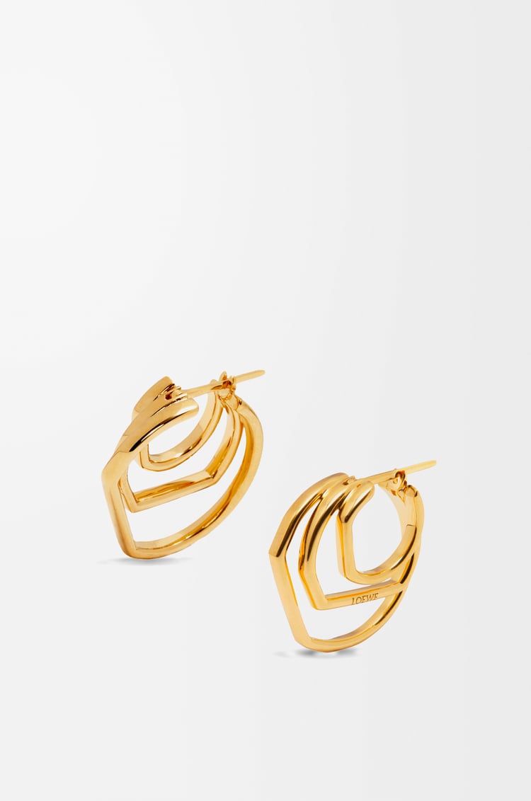LOEWE スタック フープピアス（スターリングシルバー） ゴールド