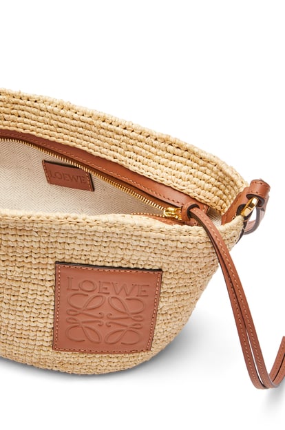 LOEWE Slit Pochette bag in raffia Natural/Tan plp_rd