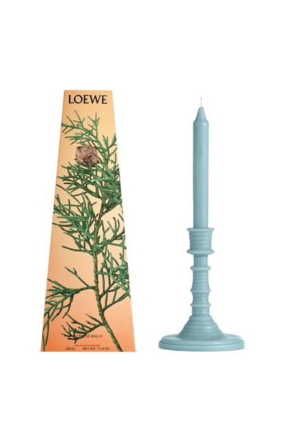 LOEWE Cypress Balls wax candleholder 淺藍色 plp_rd