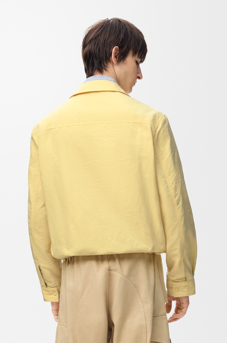 LOEWE Zip-up jacket in technical cotton Light Yellow