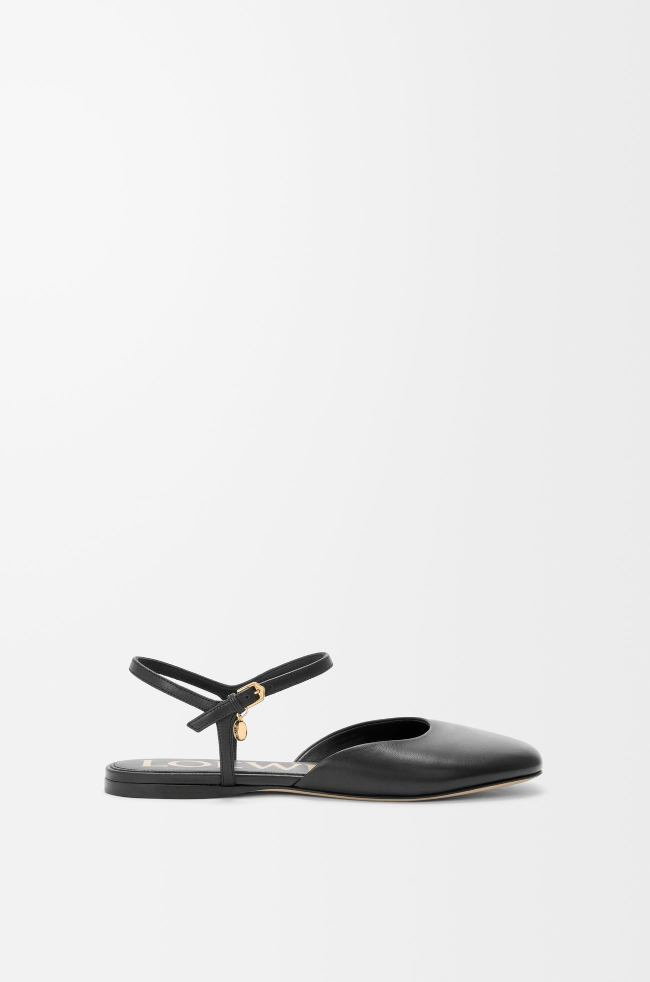LOEWE Toy ankle strap ballerina in lambskin Black