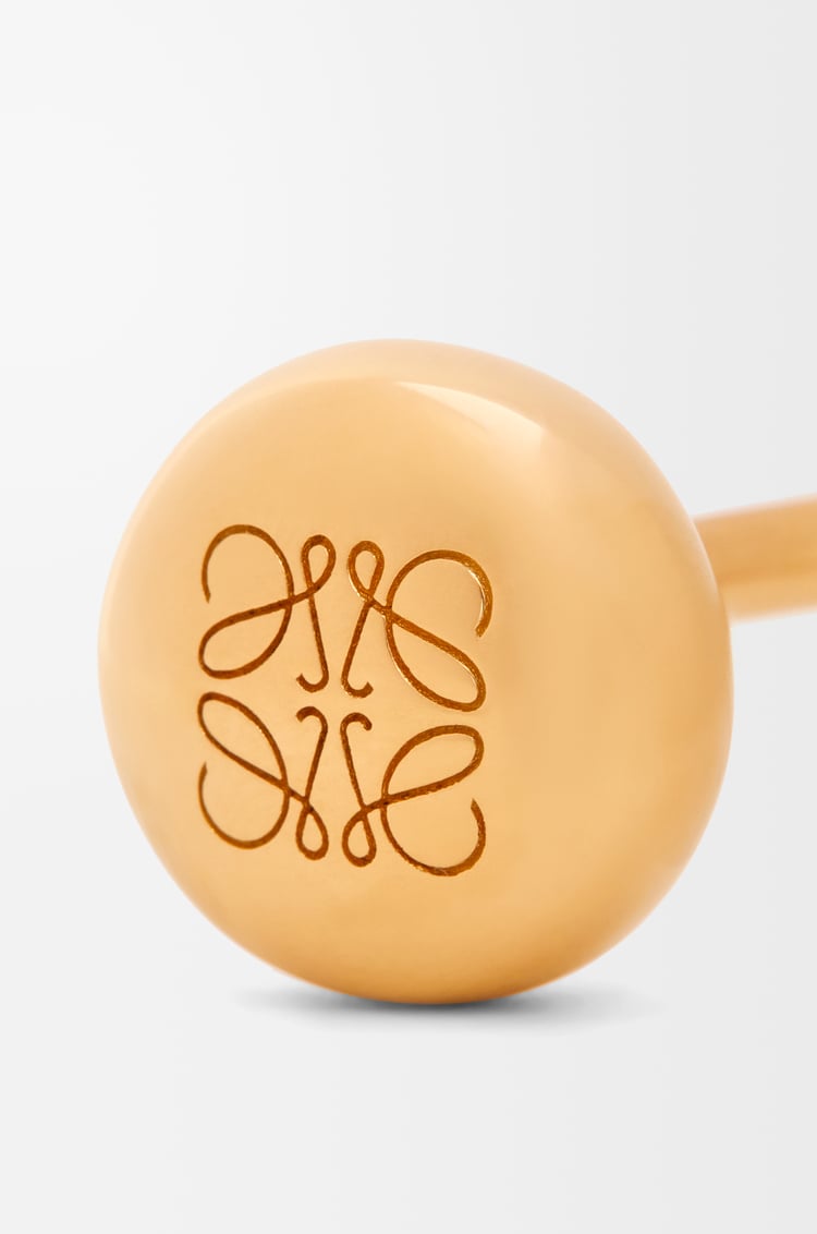 LOEWE Brazalete Anagram Pebble en plata de ley Dorado