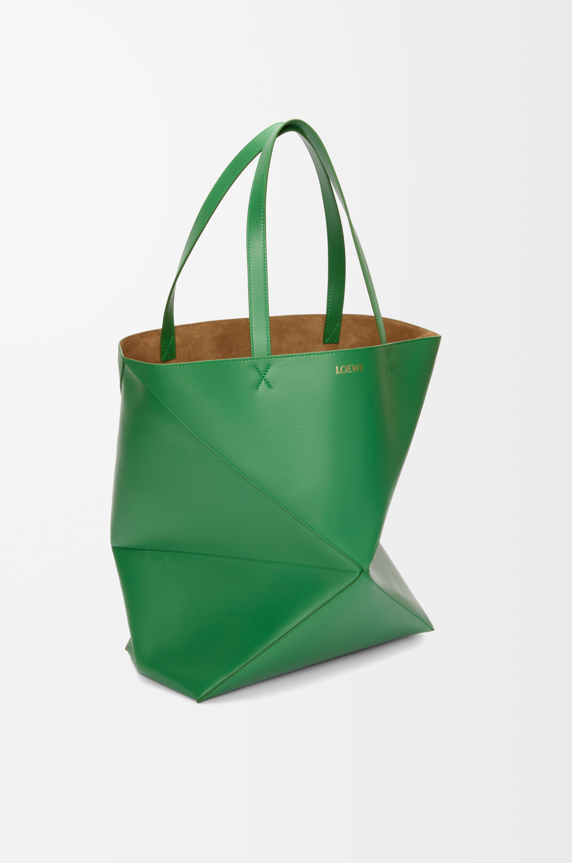パズルフォルド トート XL（シャイニーカーフ） グリーン - LOEWE