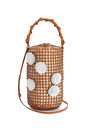 LOEWE Flower Bucket mesh bag in calfskin Tan pdp_rd