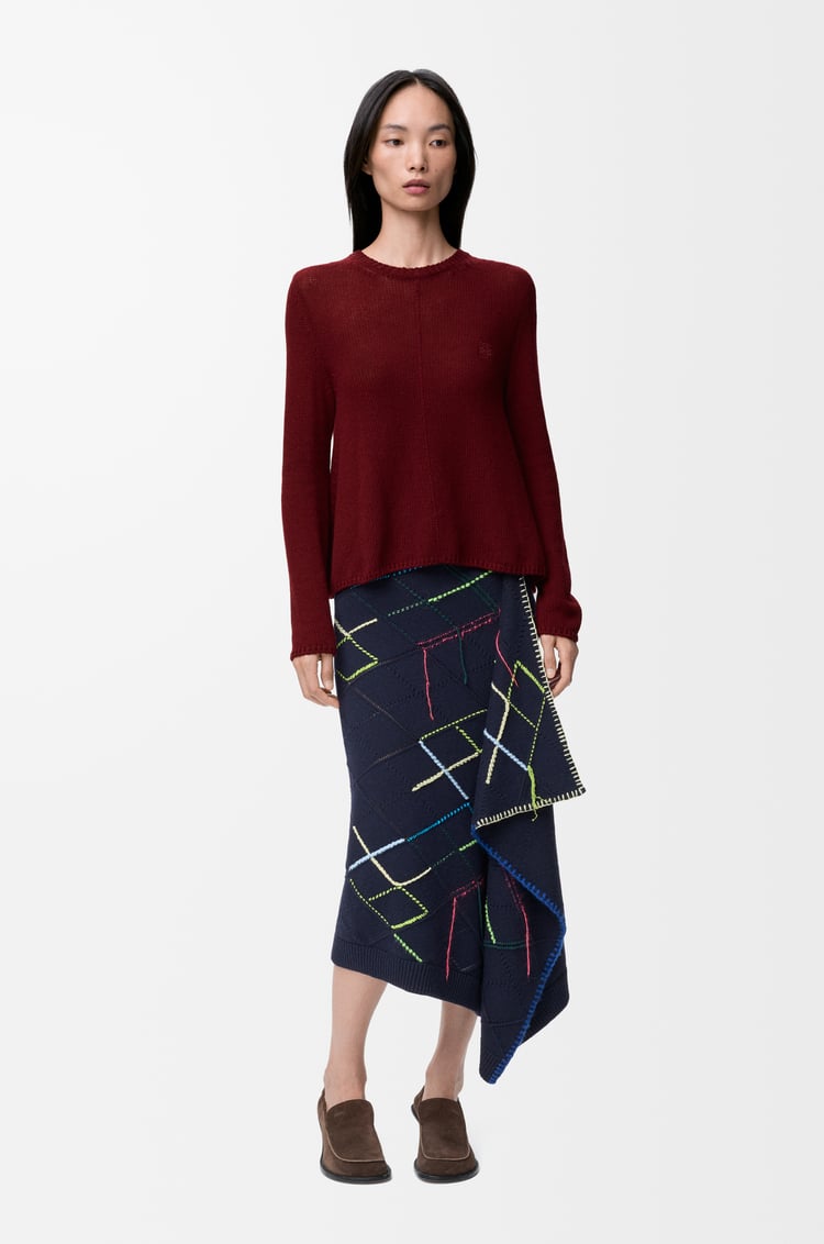 LOEWE 스웨터 - 캐시미어 버건디